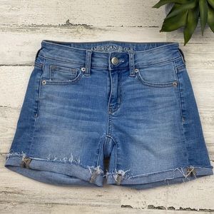 AEO super stretch midi shorts size 0